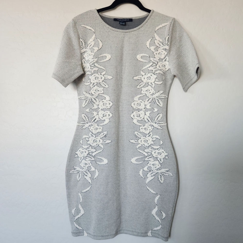 French Connection Womens Size 10 Bodycon Mini Dress Short Sleeve